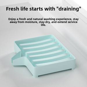 Porte-savon moderne et créatif en plastique, portable, avec égouttoir et support de rangement pour savon - Product Image 2