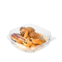 Transparent 9 pouces en plastique PET jetable Hamburger à emporter déjeuner conteneur boîtes alimentaires recyclables