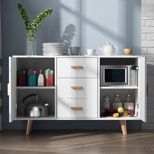 Meuble de bar en bois moderne et durable à double face, table d'appoint pour salle à manger, avec dimensions et couleur personnalisables pour cuisine ou salle à manger, matériau du panneau - Product Image 4