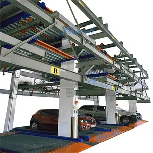Sistema de estacionamiento rotativo de rompecabezas inteligente automatizado de almacenamiento múltiple