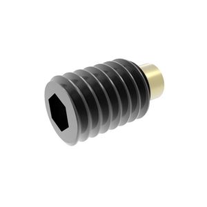 Fasteners M3-12 Brass Tip Stainless Steel Plunger <b>Thrust</b> Screws with Black Oxide Finish Fully Threaded - Product Image 2