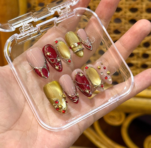 <span class=keywords><strong>Uñas</strong></span> Postizas Acrílicas de Lujo <span class=keywords><strong>con</strong></span> Diseño Romántico de <span class=keywords><strong>Flores</strong></span> 3D y Ojo de Gato, Hechas a Mano, <span class=keywords><strong>con</strong></span> Puntas Francesas, Cobertura Completa, Forma Almendrada, Venta al Por Mayor - Product Image 1