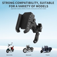 Soporte Antirrobo para Teléfono de Motocicleta, Espejo Retrovisor para Manillar, Antivibración, 720 °