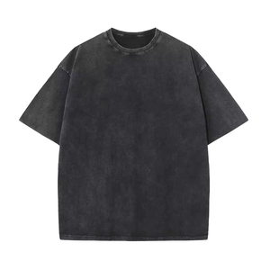 เสื้อยืดโอเวอร์ไซส์ผ้าฝ้ายคุณภาพสูง ทรงหลวม เหมาะสำหรับคนไหล่เล็ก แบรนด์เปล่า รับสกรีนลาย เสื้อยืดผู้ชายและผู้หญิง - Product Image 2