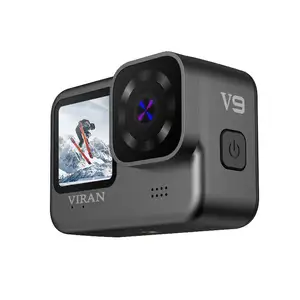 كاميرا فيديو رقمية V9 صغيرة للغاية رياضية قابلة للحمل في الأماكن الخارجية كاميرا صغيرة مقاومة للماء تدعم واي فاي كاميرا فيديو رقمية لتسجيل المشاركات في الفيديو كاميرا حركة رياضية بجودة 4K