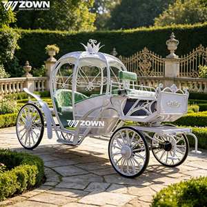 Carruaje de calabaza eléctrico de alta gama sin caballos con decoración LED para bodas, fiestas y lugares turísticos - Product Image 1