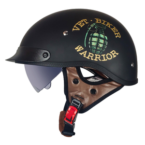 Casco rétro vintage abs approuvé par points casques d'équitation de vélo électrique demi-visage casques de moto hommes femmes <span class=keywords><strong>taille</strong></span> Xl état neuf - Product Image 1