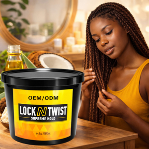 Gel Fijador para Cabello Natural de 10, 16 y 64 oz, Sin Residuos Blancos, Suavizante, Realza el Brillo, Gel para Peinar Locs, Lock N Twist Supreme Hold - Product Image 5