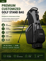Sac de golf imperméable en cuir PU avec fermeture éclair, portable et durable, 14 compartiments pour clubs, accessoires de golf personnalisables