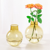 Vase de simulation créatif et moderne en plastique transparent pour arrangement floral séché, idéal pour le salon - Vente en gros