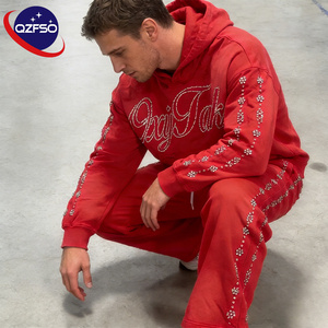 Sudadera con Capucha Extra Grande con Bordado Personalizado QZFSO, Ropa Urbana para Hombre, Sudadera con Capucha de Algodón Grueso de Alta Calidad - Product Image 1