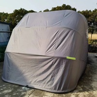 Toldo para Motocicleta de Alta Calidad, en Oferta, Azul, Impermeable, de Tela de Poliéster, con Estructura de Acero Inoxidable Resistente a la Corrosión, para Exteriores