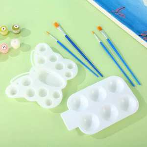 Пластиковый прямоугольный поддон для краски с 6 ячейками, белый, 14,5x8,8 см, для акварели, рисования, рукоделия и вечеринок - Product Image 4