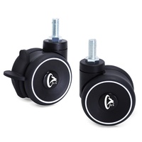 Roues doubles pivotantes noires de 3 pouces pour machines de beauté, roues de rechange amortissantes pour chariots, roues en nylon, fabrication chinoise