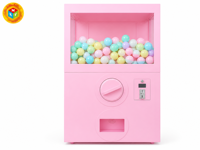 Grande machine à capsules Gacha rose pastel géante pour centre commercial et parc d'attractions familial (FEC)