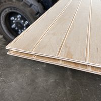 Paneles de Madera Modernos con Certificación E0, Paneles de Contrachapado Ranurado de 4x8, Revestimiento de Madera, Láminas de Madera de Pino Laminado, Venta al Por Mayor