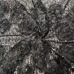 Wholesale Sequins Beaded Lace Fabrics <strong>2026</strong> High Quality Gentle Lace Bride <strong>Material</strong> for Wedding Party Dresses - Product Image 3
