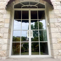 Vente en gros de portes et fenêtres en aluminium sur mesure pour villas, avec grille décorative, double vitrage, étanches, pour entrée, intérieur et extérieur