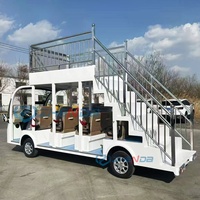 Bus électrique touristique à double étage personnalisable, escalier robuste, batterie lithium haute qualité, chargeur intelligent