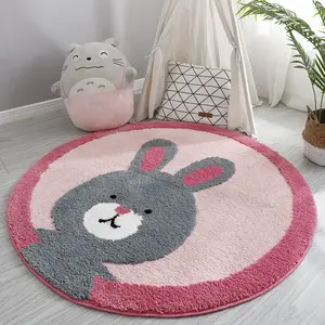 במגמת מוצרי 2023 חדש כניסות ידידותית לסביבה רך יפה בעלי החיים דפוס פרוותי ילדי כמו תינוק לשחק מחצלת שטיח