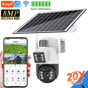 20X Zoom Tuya 8MP 4G Sim Card Solar Battery Dual Lens Pan-Tilt Outdoor Waterproof Audio <strong>Motion</strong> Detection WiFi Security <strong>Camera</strong> - Product Image 1