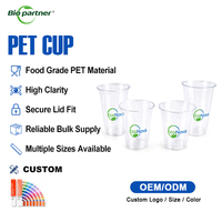 Gobelet jetable en plastique PET transparent de 16 oz pour café glacé, thé au lait, smoothies, soda à emporter avec couvercle