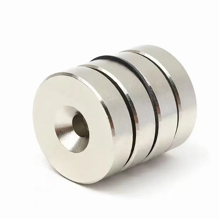 Super Strong Disc Permanent Rare Earth Magnets For Sale Round Disc Magnet With Center Hole