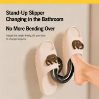 Plastic zuignap slippershouder, boorloze wandmontage schoenhanger, ruimtebesparend voor badkamer & keuken, slippersrek voor de douche