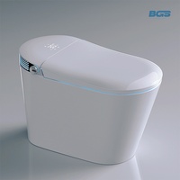 Appareil sanitaire moderne intelligent monté au sol, WC électronique pour filles, chasse automatique en céramique, toilette intelligente P-trap/S-trap