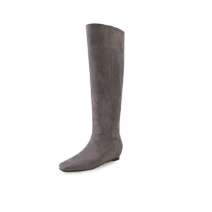 Botas de Nieve Modernas y Versátiles de Media Pantorrilla para Mujer, Otoño Invierno, Forro de Piel, Tacón Alto y Grueso, Fáciles de Poner - Product Image 2