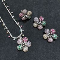 Chaîne fine ajustable avec pierre flottante, motif floral bicolore, prix de gros fabricant de bijoux