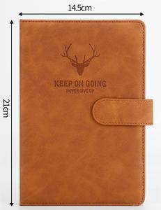 Wholesale A5 Hardcover Leather <b>Notebooks</b> for School Cheap Customized Promotion with Magnetic Gift - Product Image 3