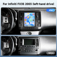 Podofo 9.7 ''pour Infiniti FX35 2003 Android Autoradio Écran Vertical 4 + 64G Sans Fil CarPlay Android Auto pour Tesla WiFi GPS OEM