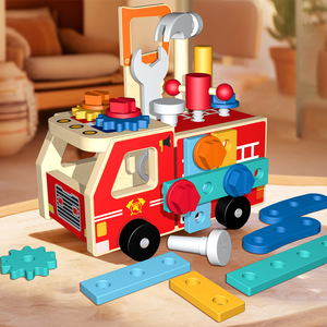 Juguete Educativo de Madera para la Primera Infancia, Herramienta de Simulación de Coche, Desmontaje y Montaje de Tuercas y Tornillos, Habilidades Prácticas, Regalo Educativo - Product Image 3