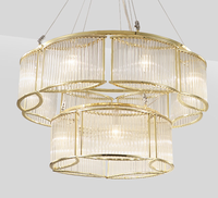 Lustre en cristal G4 pour escalier d'hôtel, solution d'éclairage élégante