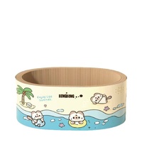Griffoir et lit combinés pour chat en carton ondulé renforcé, durable, résistant aux griffures, anti-déchirure, style mignon, outil de ponçage des ongles