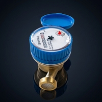 Medidor de Agua Fría Mecánico de Chorro Único, Tipo Seco, de Latón DN15 1/2 Pulgada, Económico