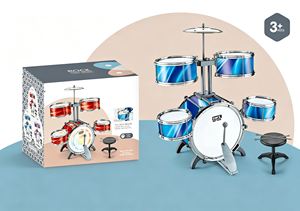 <b>Plastic</b> Rock Jazz <b>Drum</b> Set for Toddlers, Water-Resistant <b>Drum</b> Heads, with Light, Good Gift for Birthday, Children's Day - Product Image 4