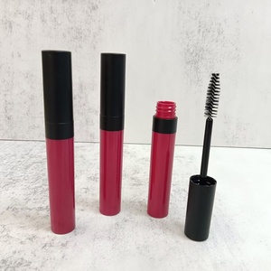 Empty ABS/PETG/AS <b>Plastic</b> Mascara <b>Tube</b> with Screw Cap Red Body & Black Lid 5ml Cosmetic Packaging for Eyelash Makeup - Product Image 4