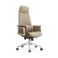 Chaise de bureau ergonomique en cuir de style moderne certifiée qualité, idéale pour les immeubles de bureaux