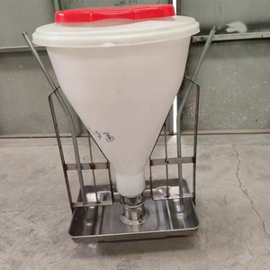 Nuevo Comedero Automático para Cerdos, Equipo para Granjas, Bandeja de Acero Inoxidable, Tolva de Plástico, Bebedero para <span class=keywords><strong>Lechones</strong></span>, Engorde, Fácil de Operar - Product Image 4