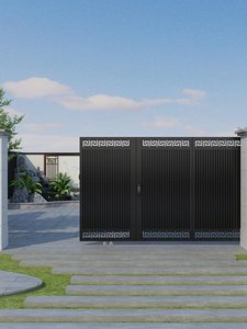 Portail intelligent en aluminium pour villa, portail coulissant pour garage de complexe résidentiel, portail en fer, portail mural, portail d'usine - Product Image 6