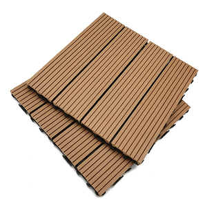 Baldosas de terraza de WPC de bajo mantenimiento para exteriores, baldosas de madera y plástico compuesto, baldosas de terraza entrelazadas - Product Image 1
