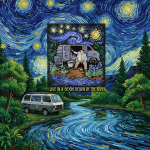 T-shirt vintage « I Live In A Van Gogh Down By The River » - Product Image 3