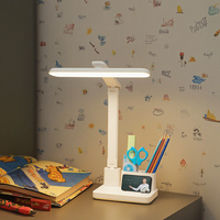 Lampe de bureau LED pliable rechargeable par USB Lampe de table de lecture à luminosité réglable à 3 températures de couleur pour bureau d'étude