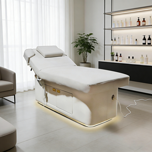 Cama de Belleza Eléctrica con Gabinete de Almacenamiento, Cama Facial con Calefacción, 2 Motores, Mesa de Masaje Ajustable para Salón, Spa, Clínica Estética - Product Image 1