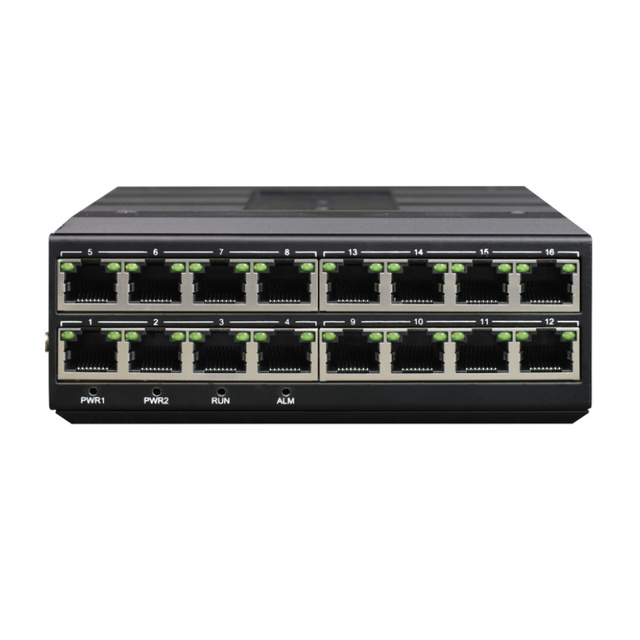 Industrial Gigabit 16 Port Switch Lite Managed 16 -Port GE Ethernet Switch 10/100/1000mbps Industrial Network Ethernet Switches