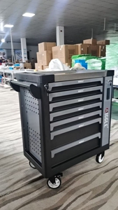 Armoire/chariot de rangement d'outils en acier CE 2025 <span class=keywords><strong>Kit</strong></span> d'outils de mécanicien 254 pièces Système de verrouillage à clé à 7 tiroirs Atelier personnalisable OEM - Product Image 4