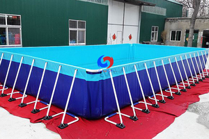 Circuito <span class=keywords><strong>de</strong></span> obstáculos para deportes acuáticos, fácil <span class=keywords><strong>de</strong></span> instalar, móvil, prefabricado, 12m x 6m x 1,5 m, <span class=keywords><strong>piscinas</strong></span> sobre el suelo - Product Image 6