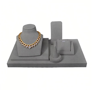 Plateau de présentation de bijoux en microfibre pour comptoir, accessoires de présentation de bijoux en velours, direct usine - Product Image 1